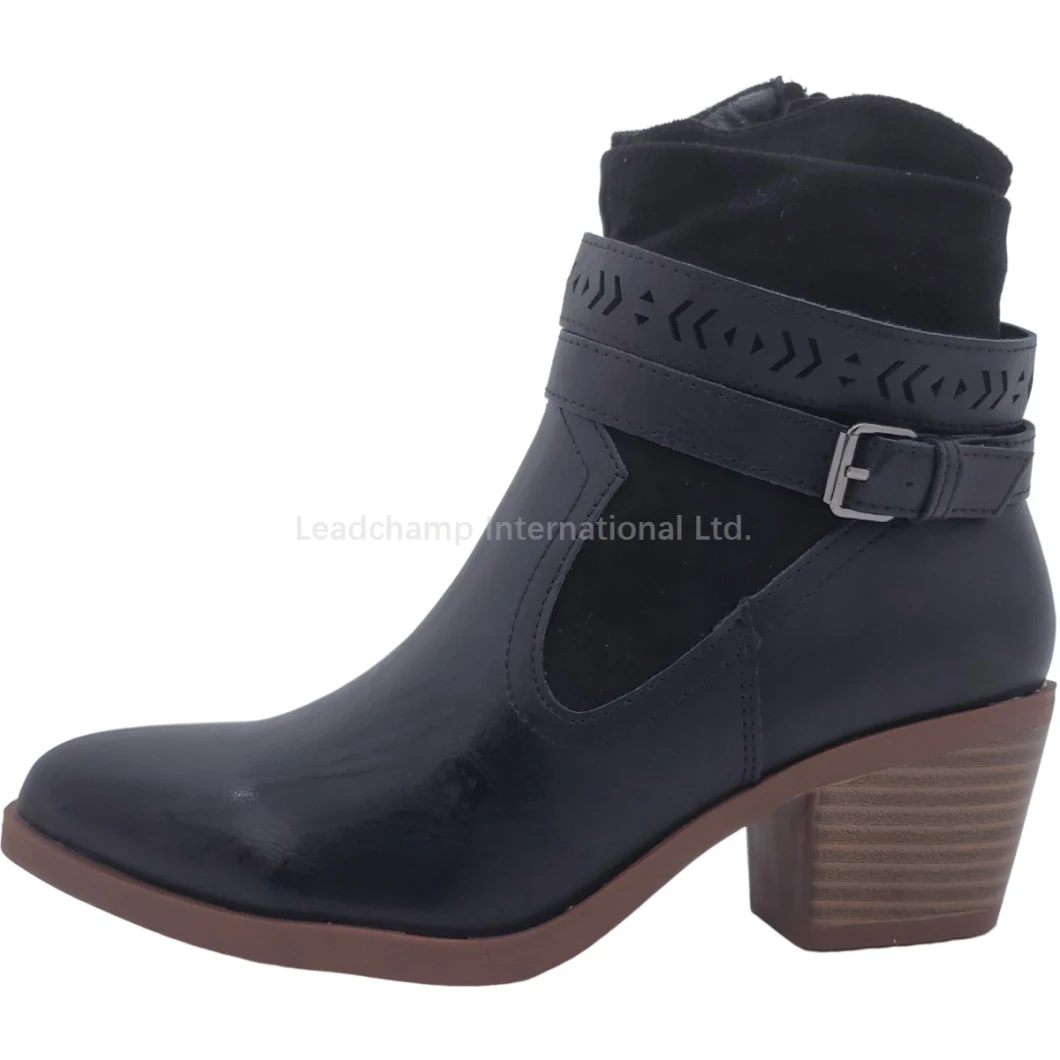 Women&prime;s Long Boots Casual Shoes Low Heel Knee-High Lady Boots