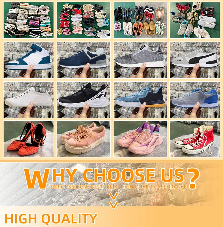 Factory Wholesale Second Hand Mixed Shoes in Bales Men Women Used Shoes