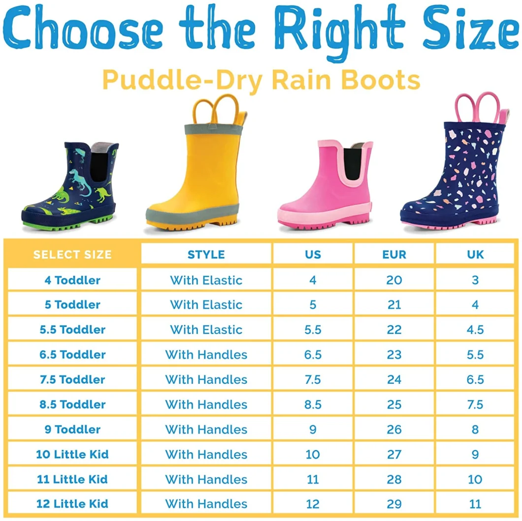 Wholesale Children Light PVC Raw Material for Boots Kids Rain Injection Half Boots Yellow with Cute Design