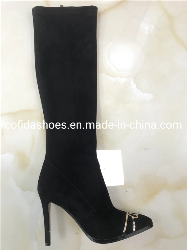 Sexy Stiletto High Heels Leather Women Winter Boots