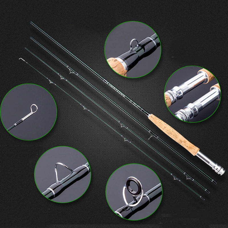 Carbon Fiber Medium-Fast 4 Piece Trout Fly Fishing Rod