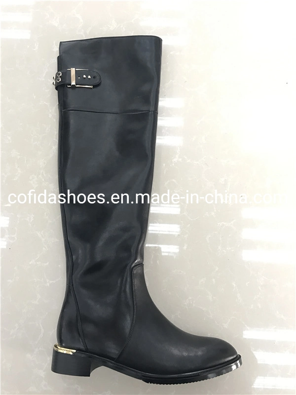 Trendy Flat Comfort Women Winter Long Leather Boots