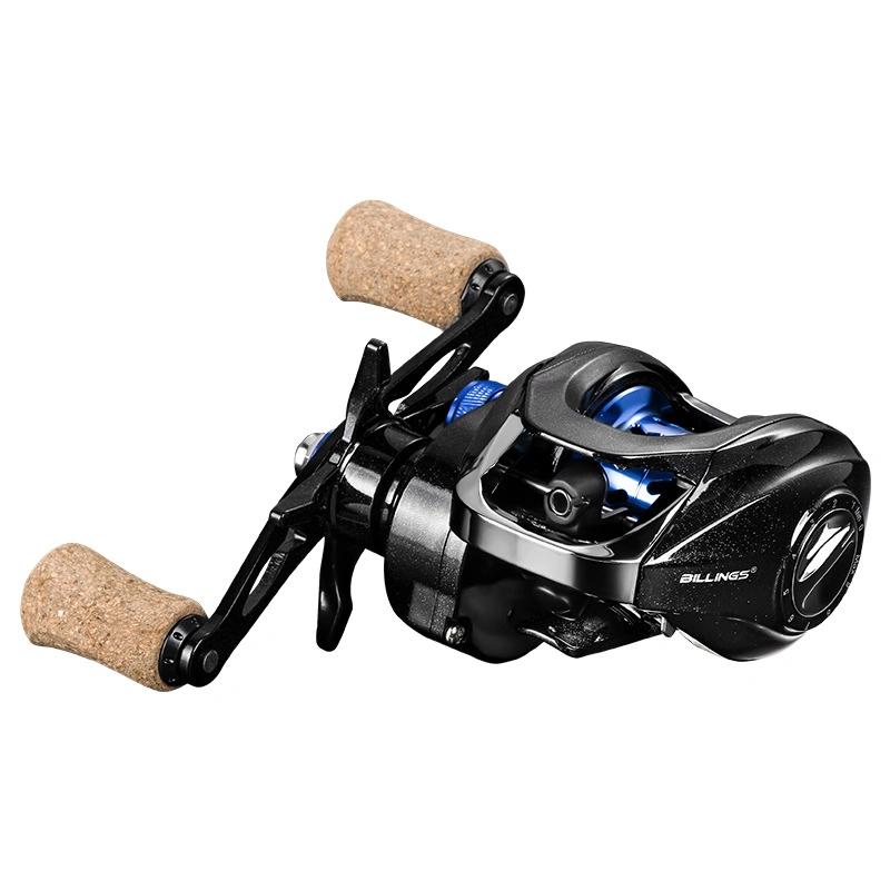 Left-Handed Fishing Reel with Spool Made of Lightweight Metal and Low Profile Carbon Fiber Ai21348