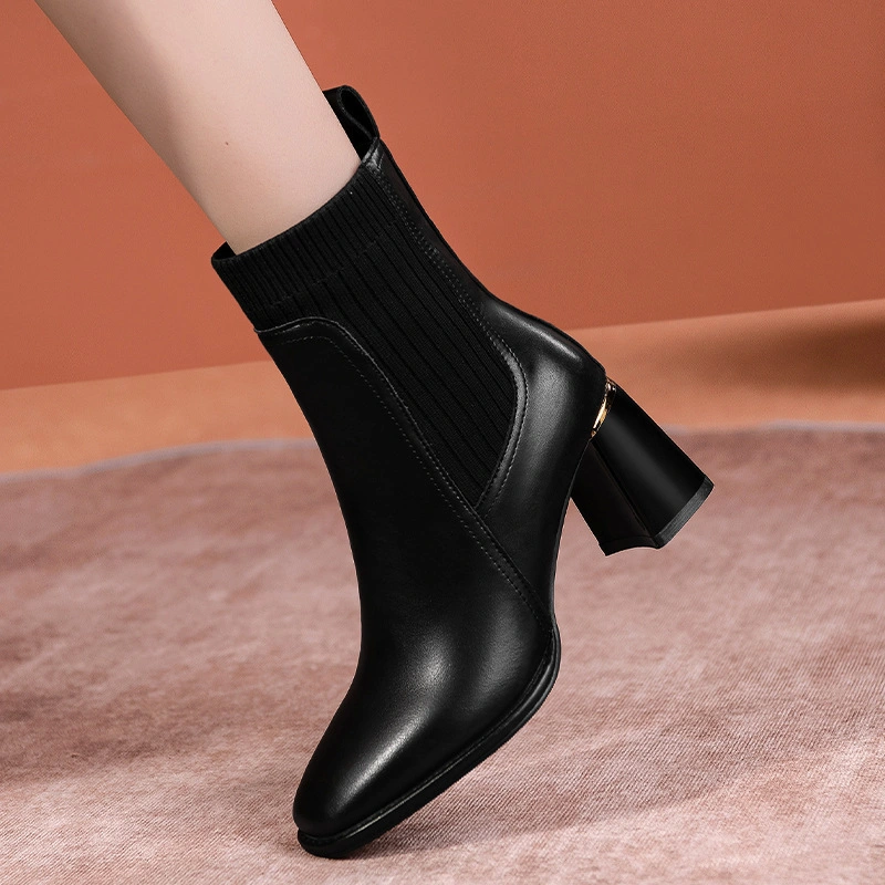 High Quality Thick High Heels Women&prime;s Shoes Buckle Platform Ankle Women Boots