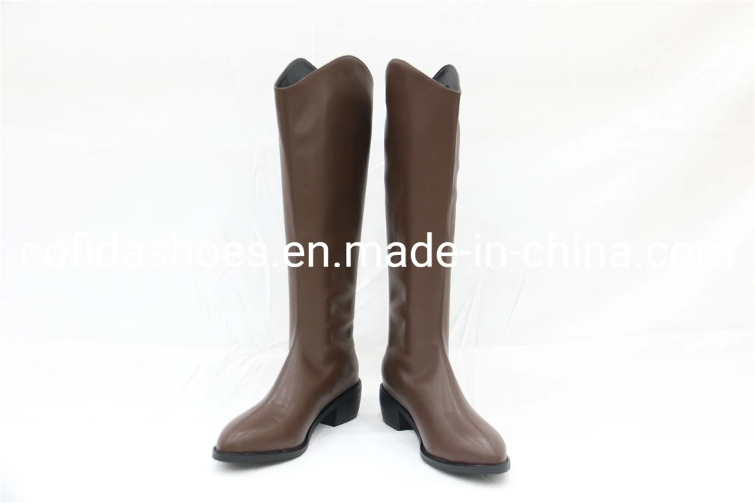 Trendy Low Heel Warm Winter Knee Boots Cowgirls Long Boots Women Boots Ladies Fashion Boots