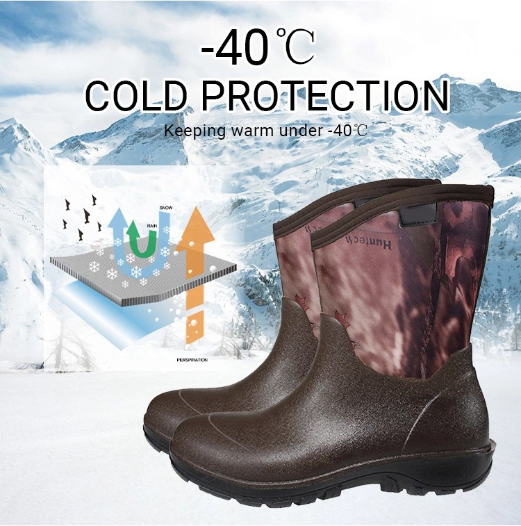 More Durable Rubber Injection Insulated Winter Shoes Men Slip Men&prime;s Work Snow Boots