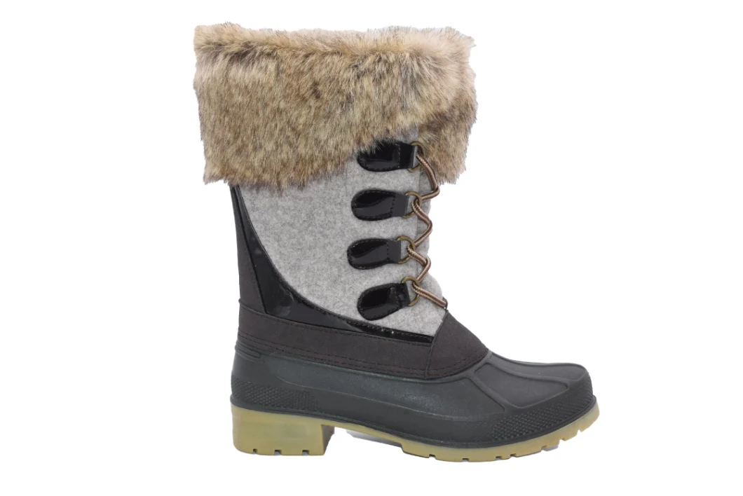Women Winter Shoes Warm Felt Fabric Fur Snow Boots