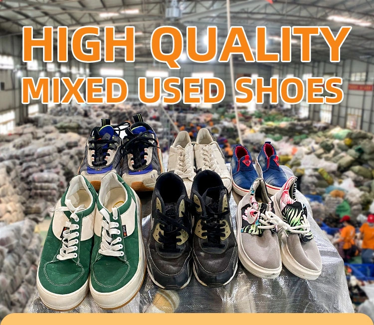 Factory Wholesale Second Hand Mixed Shoes in Bales Men Women Used Shoes