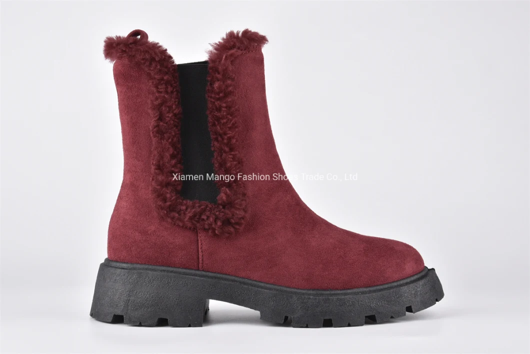 Fashion Ladies Warmth Winter Bootee Casual Felt Boots Women Fashion Snow Boot Platform Ankle Boots