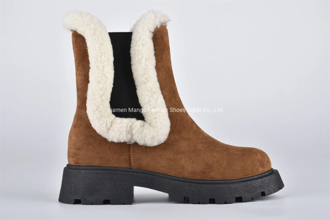 New Fashion Ladies Platform Ankle Boots Warmth Winter Bootee Women&prime;s Boots with Fake Fur Short Boots