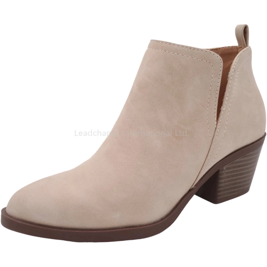 Women&prime;s Casual Shoes Fashion Ankle Slip-on Lady Boots