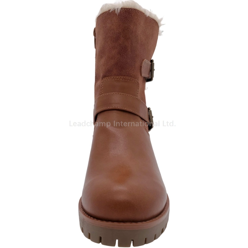 Winter Comfortable Fur Women&prime; S Shoes Fashion MID-Calf Casual Lady Boots