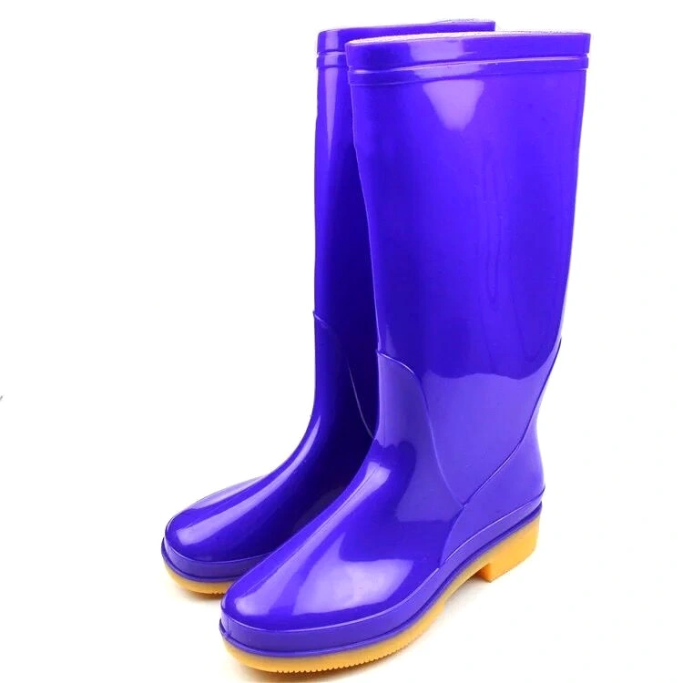 100% Waterproof Cheap PVC Women Long Work Safety Rain Boots