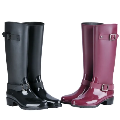 Fashion Rain Boots Female Waterproof Non-Slip Long Water Shoes Women Ladies Rain Boots for Wholesale