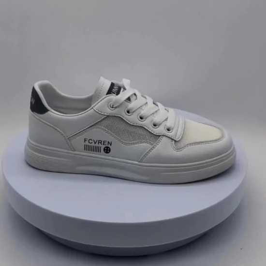 Comfort PU Microfiber Women Injection Sneaker Classic PVC Casual Shoe