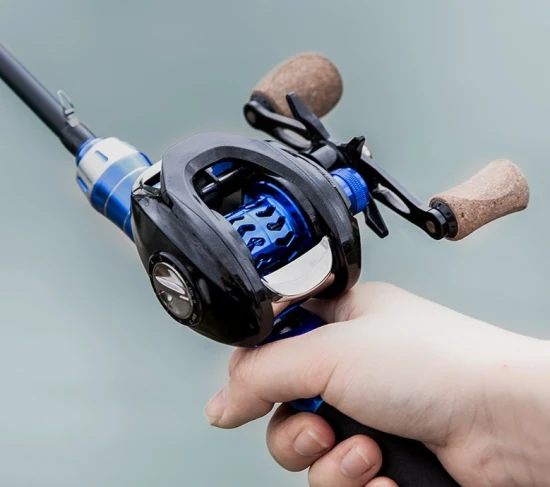Lightweight Fishing Reel with Spool Metal Low Profile Left Hand Carbon Fiber Drag Esg21348