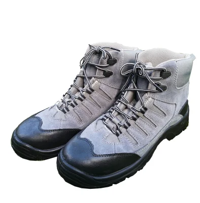 Suede Leather Composite Toe Cap and Midsole PU Injection Safety Boots