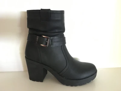 High Heel Ladies Boots Comfortable and Fashion PU Upper Injection Boots