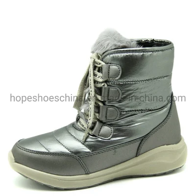 Women Fashion Light Weight Fur Shiny Boots Snow Boots