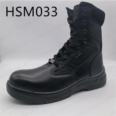 CMH, South Africa Market Popular Anti-Shock PU/PU Injection Outsole Black Hiking Boot Hsm033
