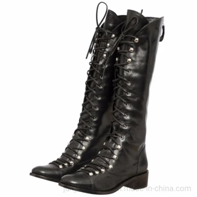 Hot Sale Winter Fashion 2022 New Design Black Gothic Boot Martin Boot Long Boots for Women