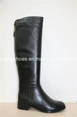 Trendy Flat Comfort Women Winter Long Leather Boots