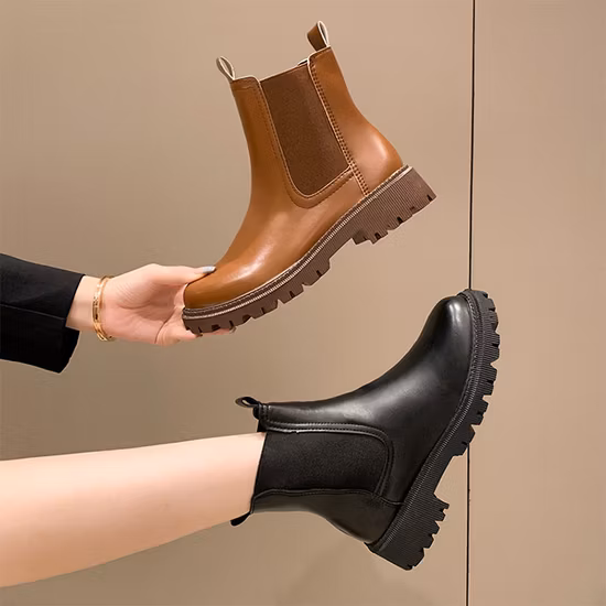 Newest Platform Leather Women Long Boots