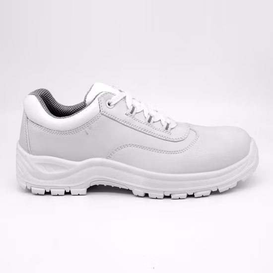 Toe Protection Cemented Men/Women Microfiber Injection White Shoes for Energy Supply